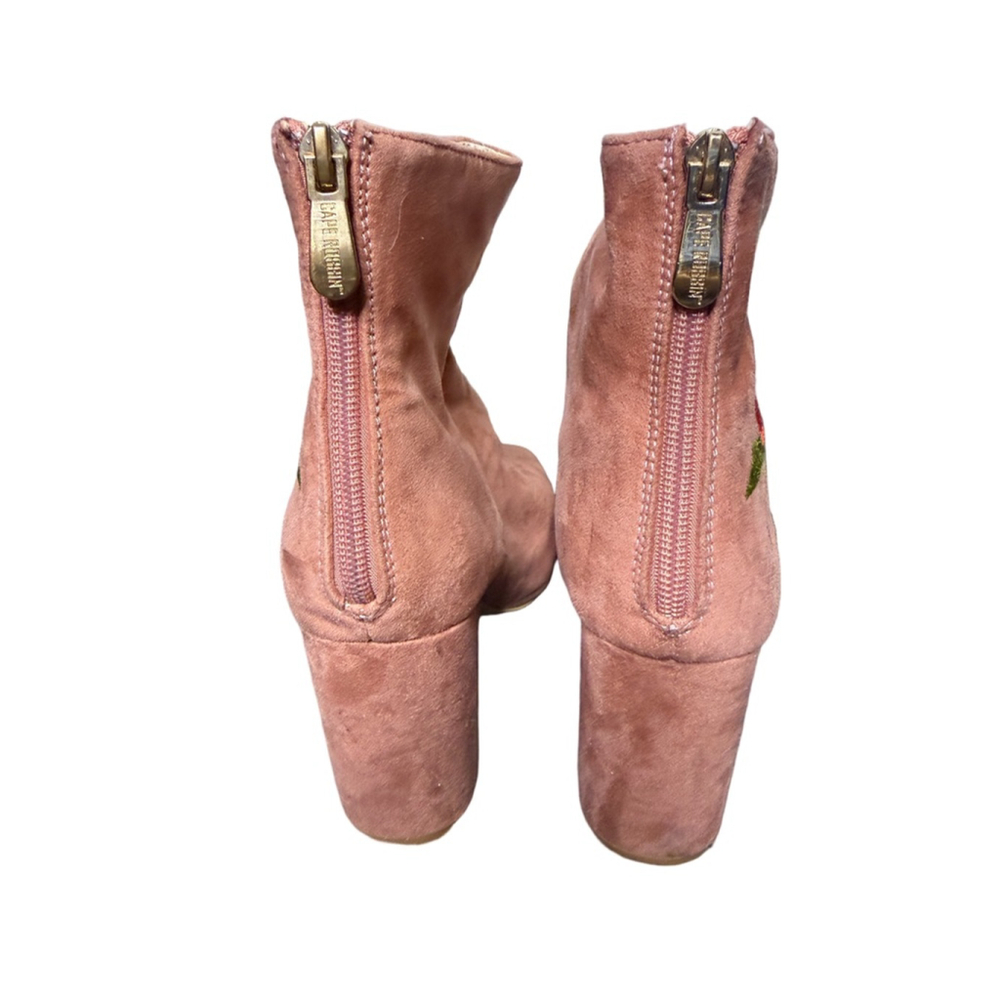 Cape Robbin Pink Embroidered Ankle Boots Size 8 - Picture 4 of 8
